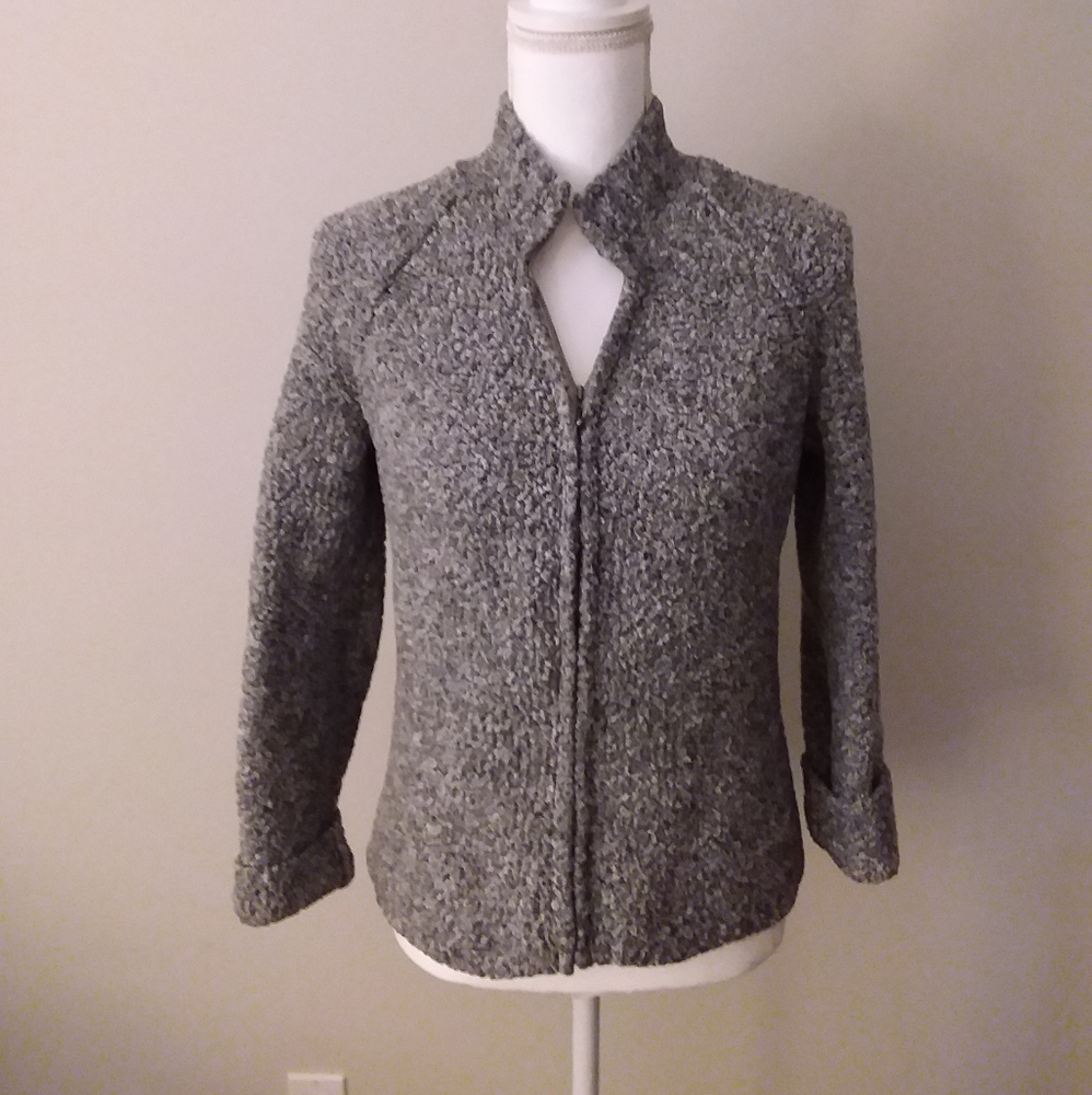 Christopher Banks Black/White Tweed Sweater Jacket
